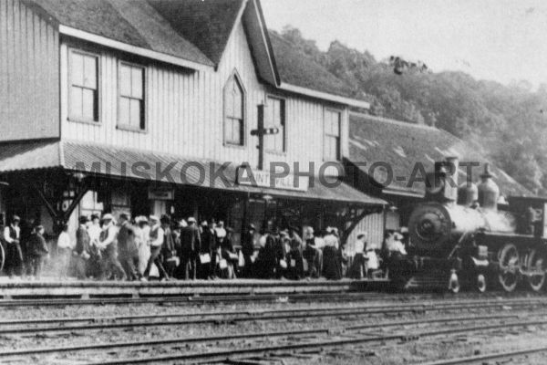 #9 Bustling Huntsville Train Station in 1900