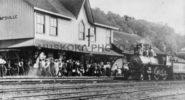 #9 Bustling Huntsville Train Station in 1900